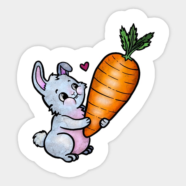 A Bunny's Love Sticker by JessieiiiDesign